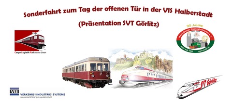 Sonderfahrten 2025 - Sonderfahrt zum Tag der offenen Tr in der VIS Halberstadt (Prsentation SVT Grlitz) - Magdeburg - 21.06.2025 09:00