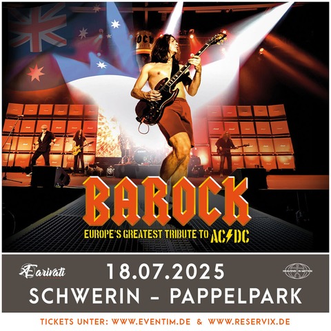 BAROCK - Open Air 2025 - Europe`s Greatest Tribute To AC/DC - Schwerin - 18.07.2025 19:00