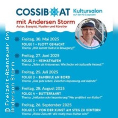 Cossiboat Kultursalon - Mit Andersen Storm - MARKKLEEBERG - 27.06.2025 18:00