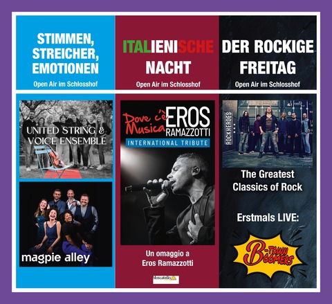10. Kultursommer - Kombiticket Rock/Pop/Party - Donnerstag, 24.07., Freitag, 25.07. & Samstag, 26.07.2025 - Burgau - 24.07.2025 19:00