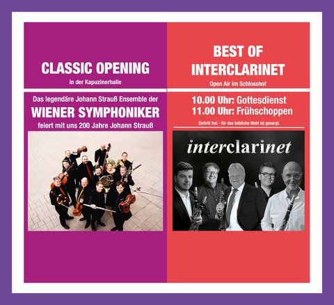 10. Kultursommer - Kombiticket Klassik - Mittwoch, 23.07. + Sonntag, 27.07.2025 - Burgau - 23.07.2025 18:30