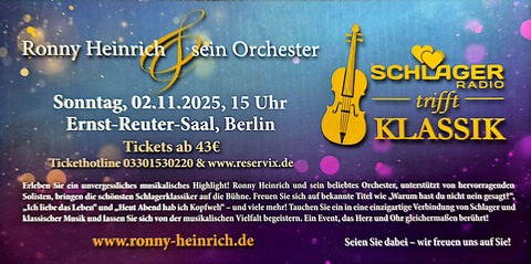 Schlager trifft Klassik - Schlager Radio prsentiert - Berlin - 02.11.2025 15:00