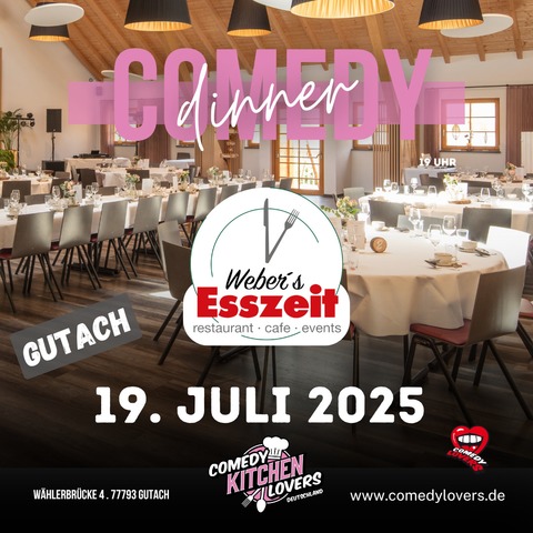 Comedy Dinner Gutach - Kein Krimi - nur Jokes! - Gutach (Schwarzwaldbahn) - 19.07.2025 19:00
