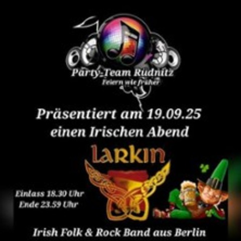 Irische Nacht mit Lakin | Mbelfoliefabrik Biesenthal - BIESENTHAL - 19.09.2025 19:00