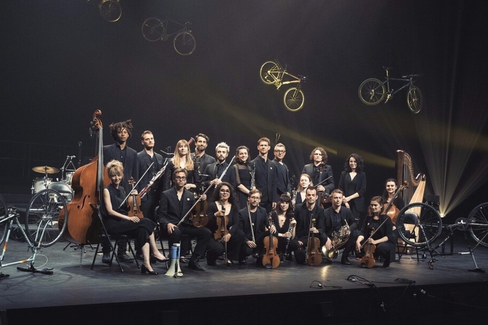 Das Fahrrad-Orchester "Les Forces Majeures" tritt am Mittwoch, 28.Mai, um 20 Uhr im Burghof Lrrach auf. - Badische Zeitung TICKET