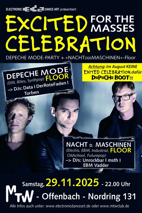 Excited Celebration - vs Nacht der Maschinen (2 Floors) - Offenbach - 29.11.2025 22:00