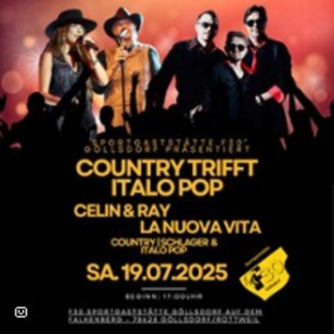 Country trifft Italo Pop | 
F30 Sportgaststtte - Rottweil - 19.07.2025 17:00