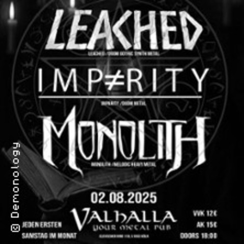 Leached + Imparity + Monolith| Demonology - We support independent artists - KLN - 02.08.2025 18:00