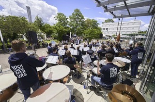 Bei seinem Sommerkonzert hat das Hochschulorchester Offenburg die Uni Big Band Freiburg zu Gast