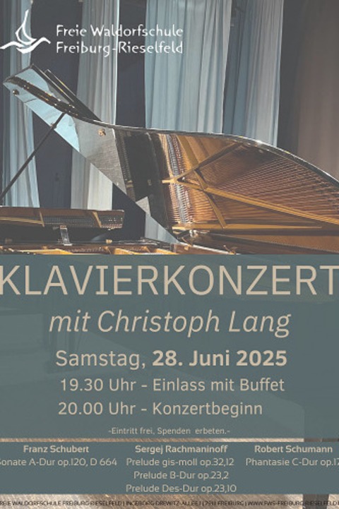 Klavierkonzert mit Christoph Lang - Freiburg - 28.06.2025 19:30