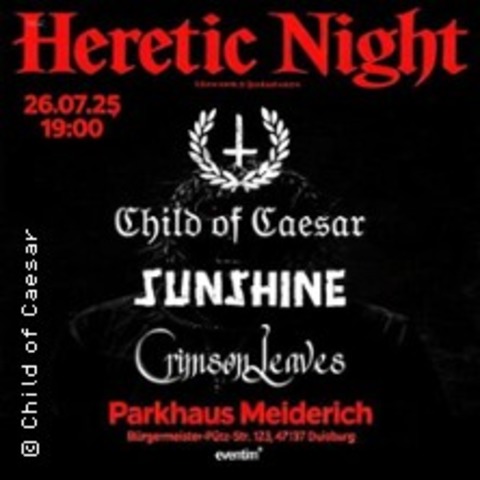 Heretic Night - DUISBURG - 26.07.2025 19:00