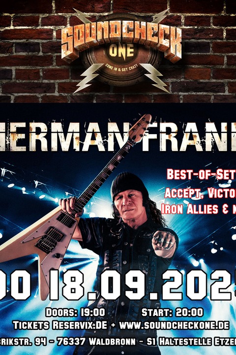Herman Frank Legacy - Best Of-Set: Accept, Victory, Iron Allies & mehr - Waldbronn - 18.09.2025 19:00