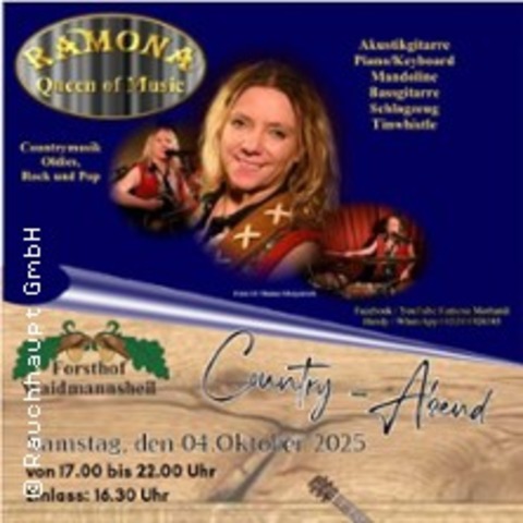 Country Abend mit Livemusik und Programm / mit Ramona - the Queen of Musik - BENNEWITZ OT SCHMLEN - 04.10.2025 00:00