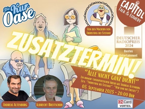 &#8222;Alle nicht ganz dicht!&#8220; - Ein humor-therapeutischer Abend mit Andreas Altenburg - Zusatztermin - Nordhorn - 05.09.2025 20:00
