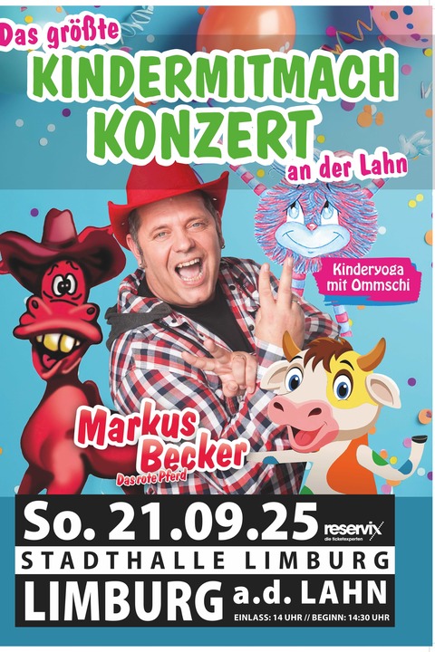Markus Becker - Das grte Kindermitmachkonzert an der Lahn - Limburg an der Lahn - 21.09.2025 14:30