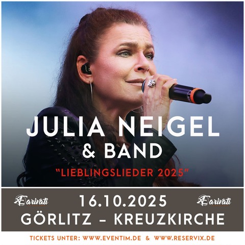 Julia Neigel & Band - Lieblingslieder 2025 - Grlitz - 16.10.2025 20:00