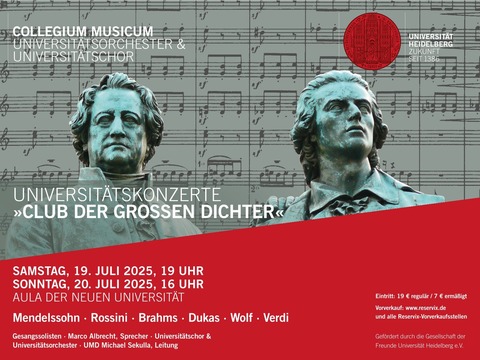 Universittskonzert - Club der groen Dichter - Heidelberg - 20.07.2025 16:00