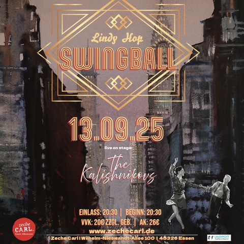 SWINGBALL - mit Livemusik von &#8222;The Kalishnikovs&#8220; - Essen - 13.09.2025 20:30
