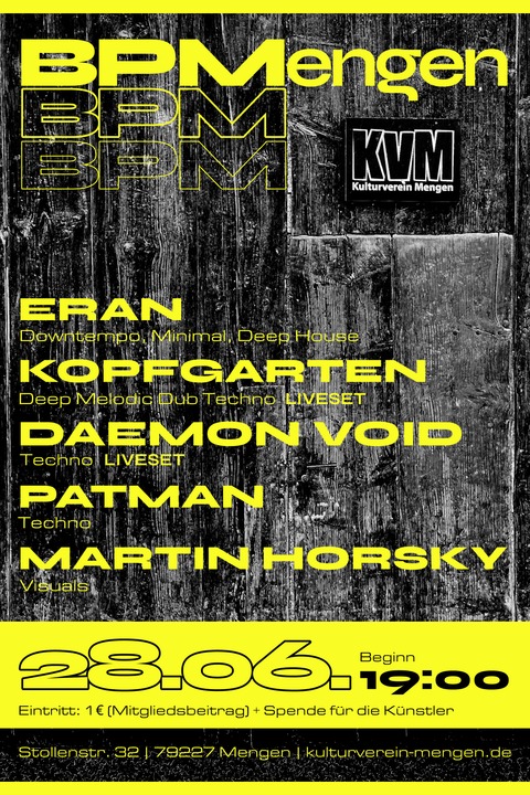 Eran + Kopfgarten + Patman - Schallstadt - 28.06.2025 19:00