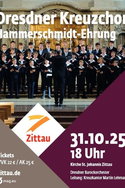 Festkonzert zu Ehren Hammerschmidts - Festkonzert zu Ehren Hammerschmidts - Zittau - 31.10.2025 18:00