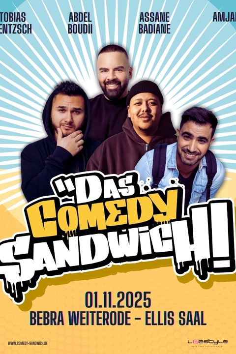 &#8222;Das Comedy Sandwich&#8220; - Tobias Rentzsch, Abdel Boudii, Assane Badiane und Amjad - Bebra - 01.11.2025 20:00