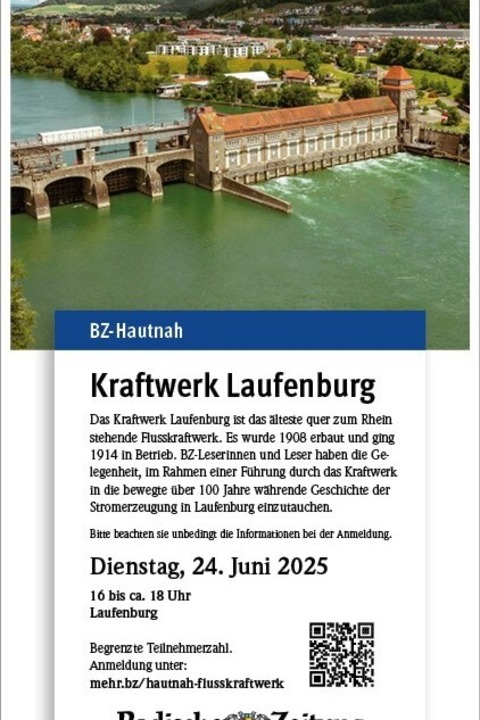 BZ-Hautnah: Kraftwerk Laufenburg - Laufenburg - 24.06.2025 16:00