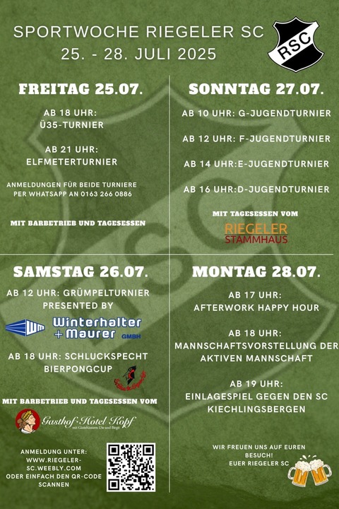 Sportwoche Riegeler SC - Riegel - 25.07.2025 18:00