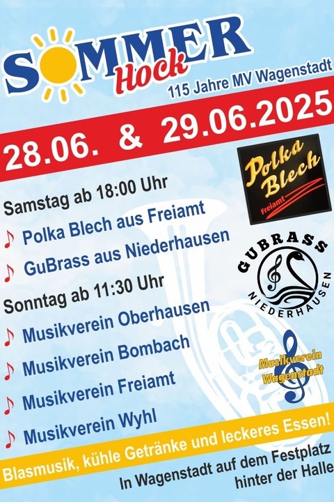 Sommerhock des Musikverein Wagenstadt - Herbolzheim - 28.06.2025 18:00