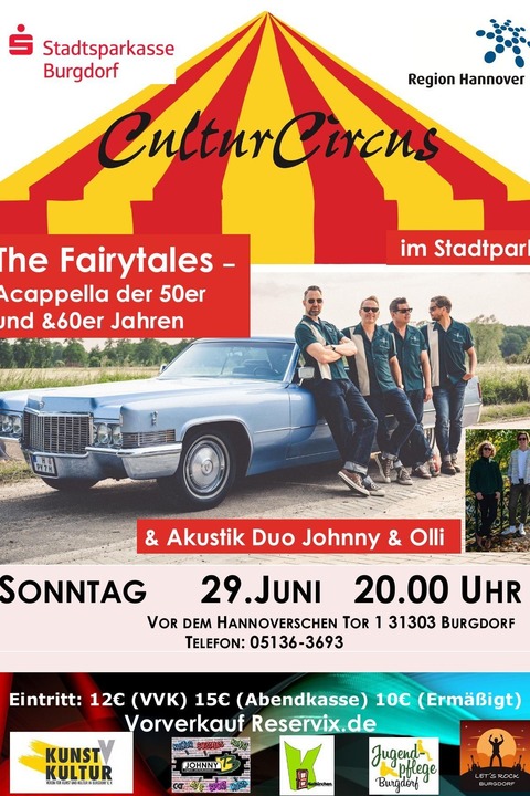 The Fairytales - Acapella der 50er und 60er Jahren - Stadt Burgdorf - 29.06.2025 20:00