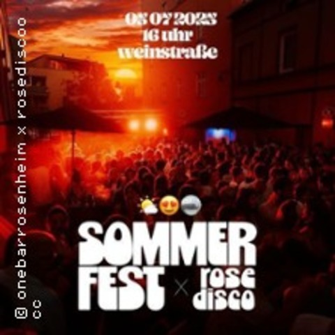 Rosediscoo - Onebar Sommerfest 2025 - ROSENHEIM - 05.07.2025 16:00