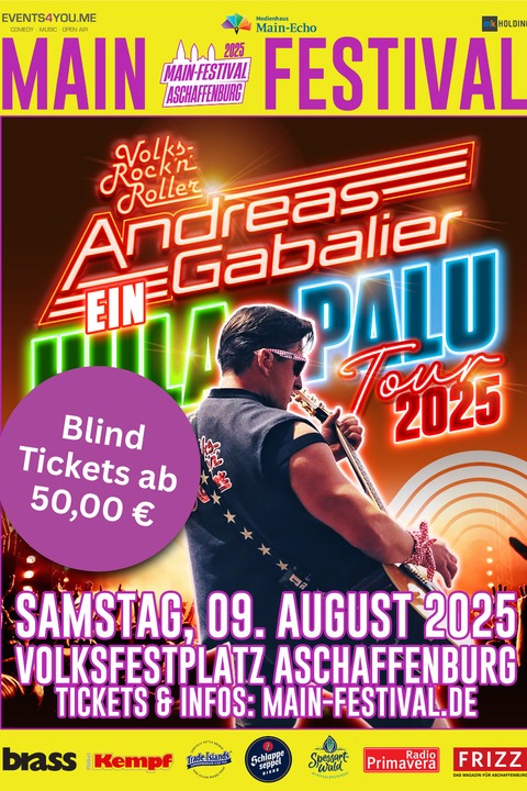 Andreas Gabalier - Ein Hulapalu auf uns - Tour 2025 - Aschaffenburg - 09.08.2025 19:00