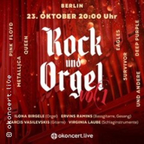 Rock und Orgel - okoncert live performance - BERLIN - 23.10.2025 20:00