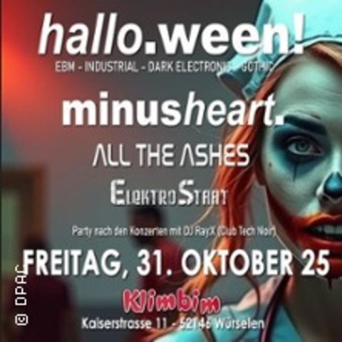 Minusheart. - Support: All The Ashes + Electro Staat - WRSELEN - 31.10.2025 20:00