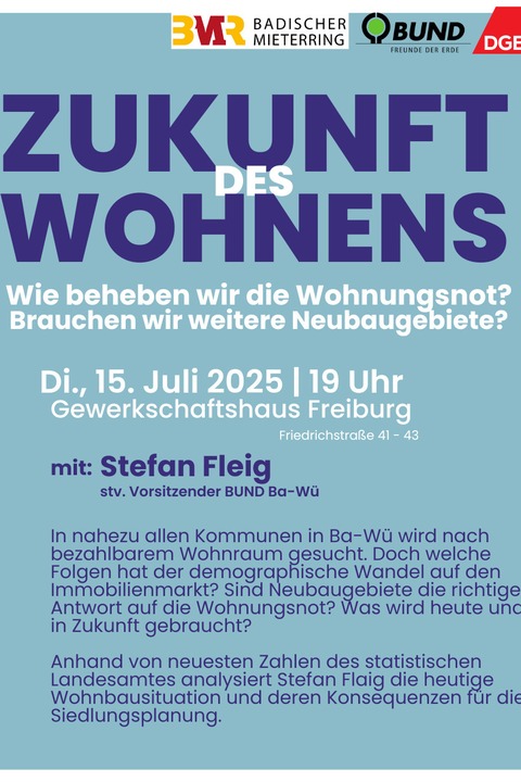 Zukunft des Wohnens - Freiburg - 15.07.2025 19:00