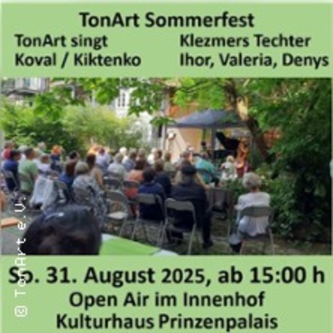 Sommerfest TonArt e.V. - WOLFENBTTEL - 31.08.2025 15:00