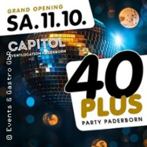 40plus Party - die Party fr alle ber 40 in Paderborn / Grand Opening - PADERBORN - 11.10.2025 21:00
