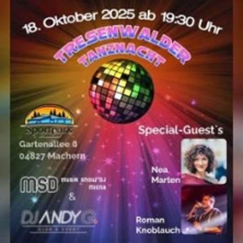 Tresenwalder Tanznacht - Machern - 18.10.2025 19:30