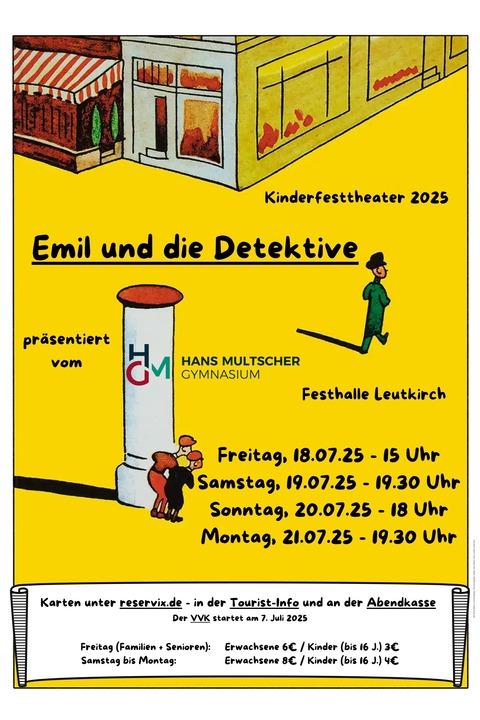 Kinderfest-Theater - Kinderfest-Theater: &#8222;Emil und die Detektive&#8220; - Leutkirch im Allgu - 18.07.2025 15:00