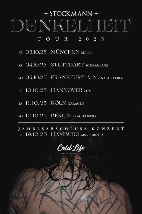 STOCKMANN - DUNKELHEIT TOUR 2025 - Frankfurt am Main - 05.10.2025 20:00