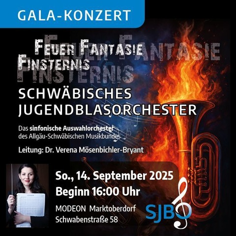 Gala-Konzert des Schwbischen Jugendblasorchesters (SJBO) - Feuer, Fantasie und Finsternis - Marktoberdorf - 14.09.2025 16:00