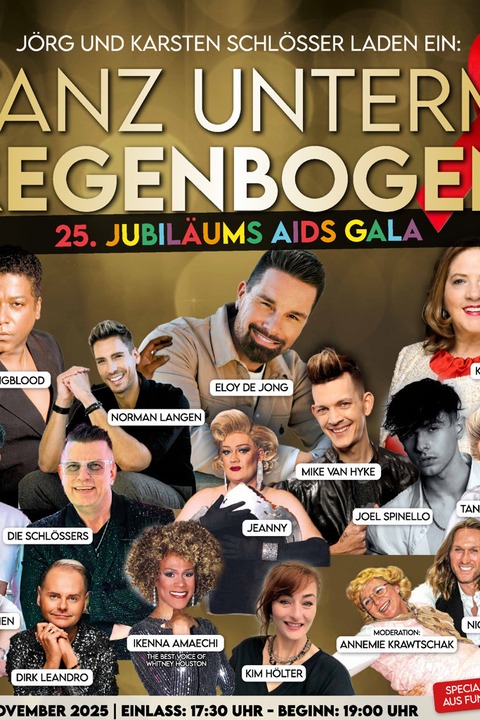 25. Jubilums Aids Gala - Tanz unterm Regenbogen - Castrop-Rauxel - 22.11.2025 19:00