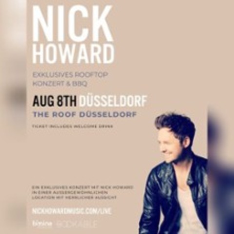 Nick Howard Exklusiv Rooftop Konzert - DSSELDORF - 08.08.2025 19:00
