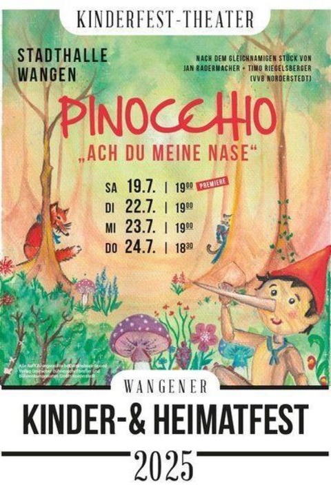 Kinderfesttheater &#8222;Pinocchio - Ach du meine Nase!&#8220; - Wangen im Allgu - 22.07.2025 19:00