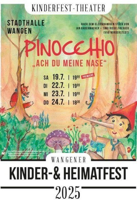 Kinderfesttheater &#8222;Pinocchio - Ach du meine Nase!&#8220; - Premiere - Wangen im Allgu - 19.07.2025 19:00