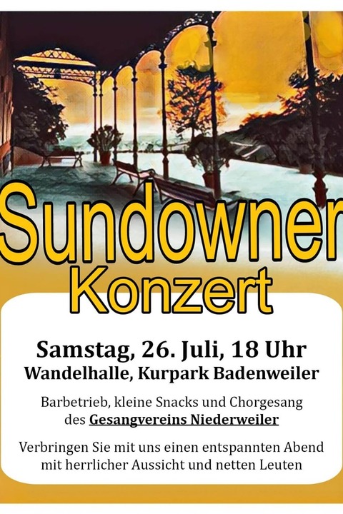Sundowner Konzert - Badenweiler - 26.07.2025 18:00
