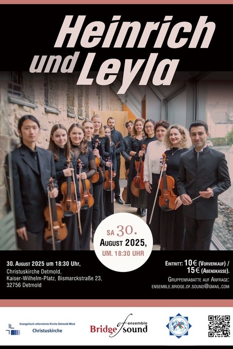 Heinrich & Leyla - Ein interkulturelles Konzert - Eine musikalische Liebesgeschichte zwischen Orient und Okzident - Detmold - 30.08.2025 18:30