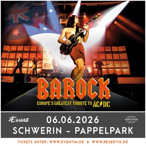 BAROCK - Open Air 2026 - Europe`s Greatest Tribute To AC/DC - Schwerin - 06.06.2026 19:00