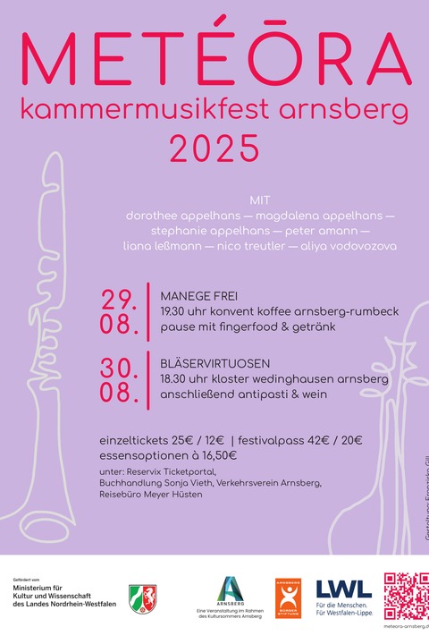 &#8222;Blservirtuosen&#8220;- Werke von Haydn, du Puy und Weber - Arnsberg - 30.08.2025 18:30