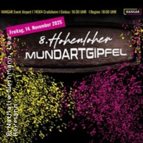 8. Hohenloher Mundartgipfel - Crailsheim - 14.11.2025 18:00