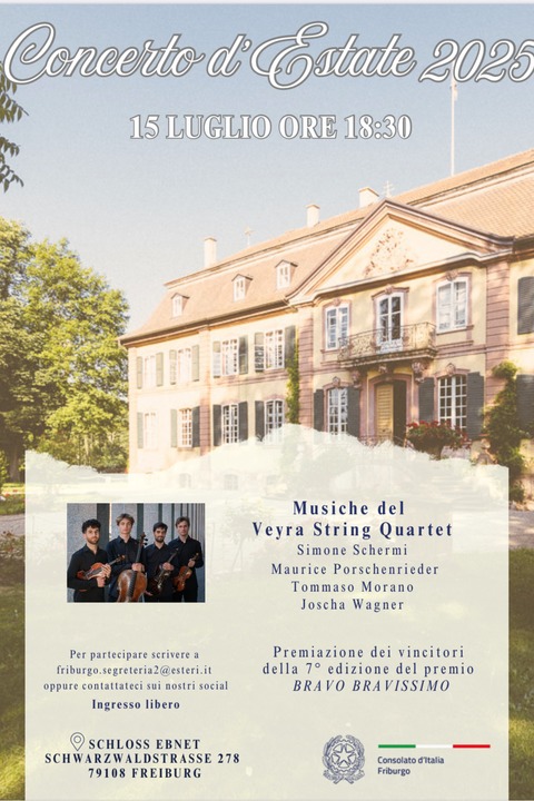 Sommer Konzert des Veyra String Quartet - Freiburg - 15.07.2025 18:30